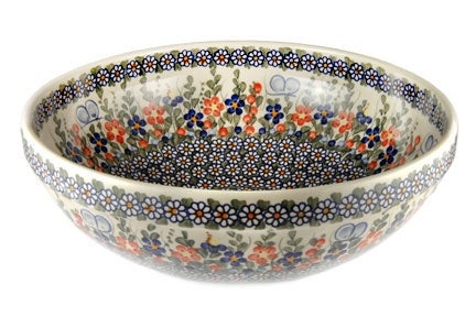 Vena Garden Butterfly Large Serving Piece — Polish Pottery