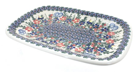 Vena Garden Butterfly Large Serving Piece — Polish Pottery
