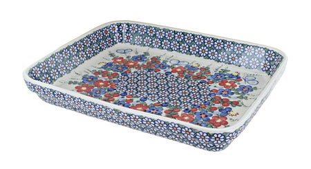 Vena Garden Butterfly Medium Bakeware — Polish Pottery