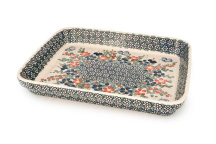 Detail image of Vena Garden Butterfly Medium Bakeware — Polish Pottery