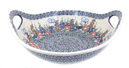 Vena Garden Butterfly Large Serving Piece — Polish Pottery