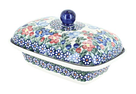 Vena Garden Butterfly Butter Dish — Polish Pottery