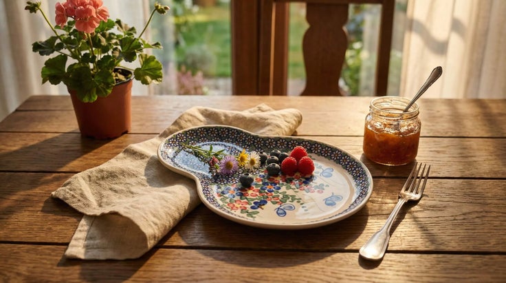 Detail image of Vena Garden Butterfly Dining Plates & Bowls — Polish Pottery