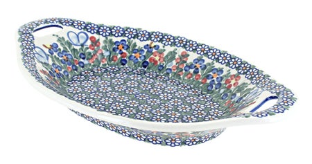 Vena Garden Butterfly Medium Serving Piece — Polish Pottery