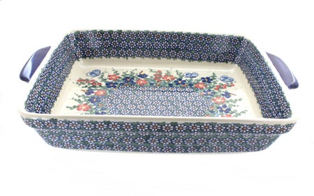 Vena Garden Butterfly Large Bakeware — Polish Pottery