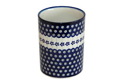 Detail image of Zaklady Flowering Peacock Counter Storage — Polish Pottery