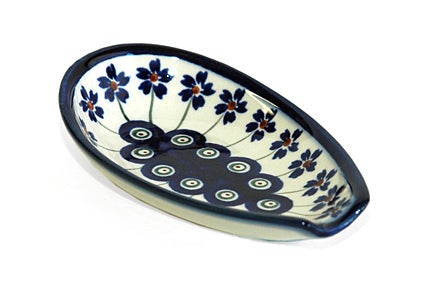 Zaklady Flowering Peacock Countertop Accessories — Polish Pottery