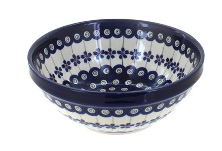 Zaklady Flowering Peacock Small Serving Piece — Polish Pottery