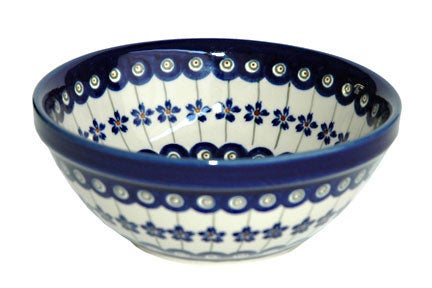 Zaklady Flowering Peacock Small Serving Piece — Polish Pottery