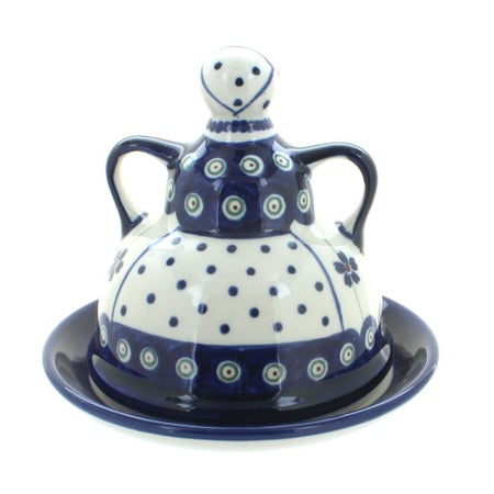 Zaklady Flowering Peacock Countertop Accessories — Polish Pottery