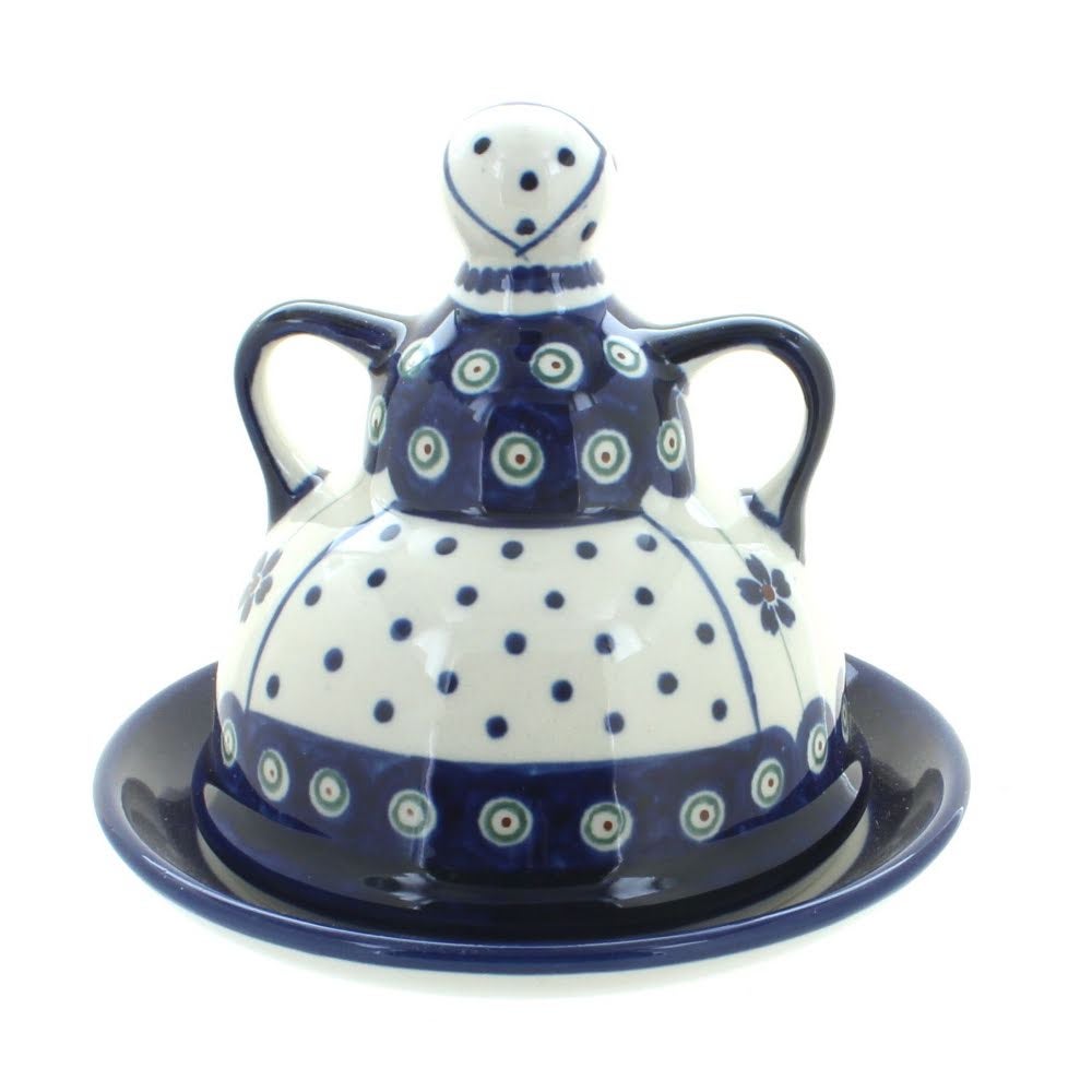 Zaklady Flowering Peacock Countertop Accessories — Polish Pottery