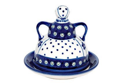 Detail image of Zaklady Flowering Peacock Countertop Accessories — Polish Pottery