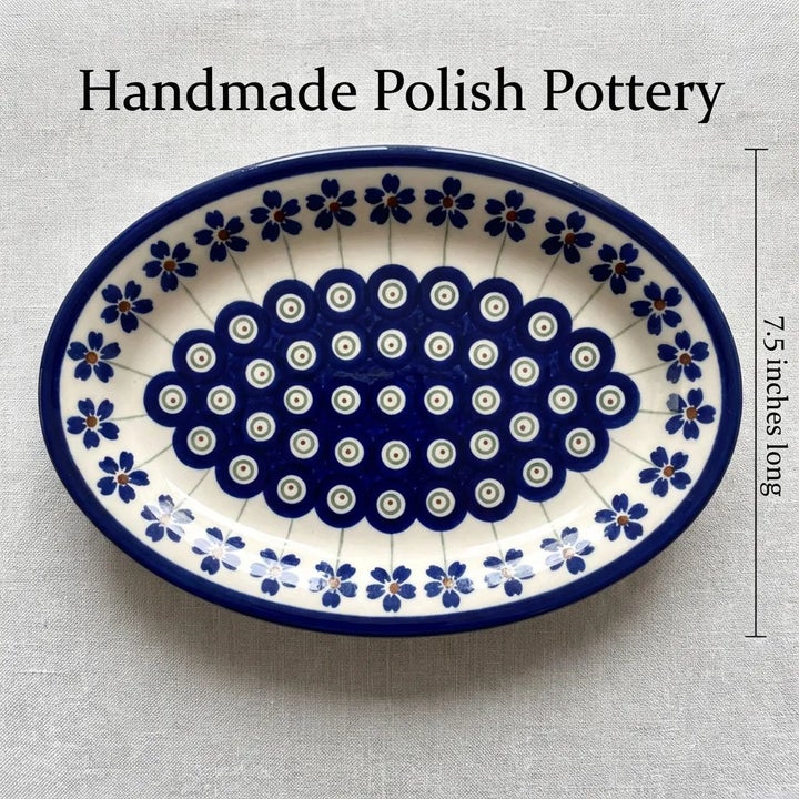 Zaklady Flowering Peacock Salt & Pepper Shaker — Polish Pottery