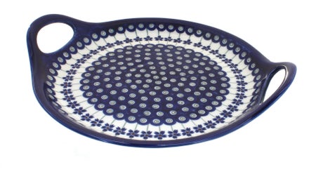 Zaklady Flowering Peacock Large Serving Piece — Polish Pottery