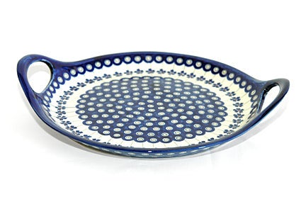 Zaklady Flowering Peacock Large Serving Piece — Polish Pottery