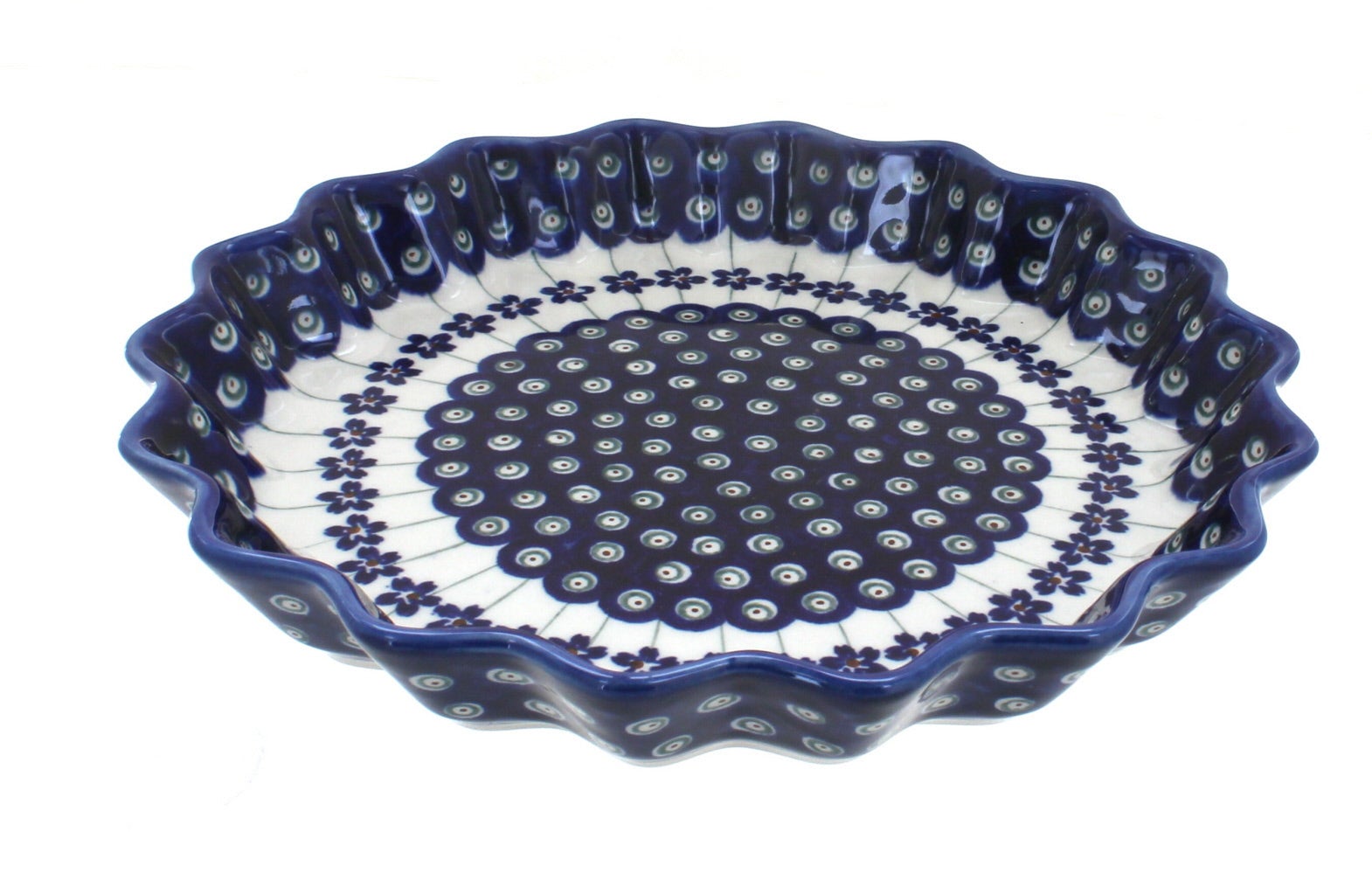 Zaklady Flowering Peacock Specialty Bakeware — Polish Pottery