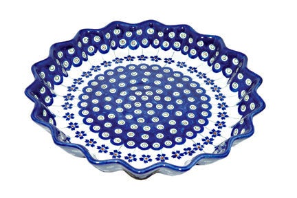 Zaklady Flowering Peacock Specialty Bakeware — Polish Pottery