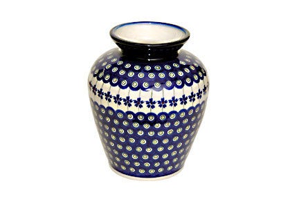 Detail image of Zaklady Flowering Peacock Décor — Polish Pottery