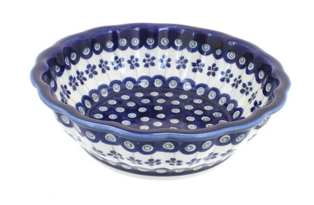 Zaklady Flowering Peacock Medium Serving Piece — Polish Pottery