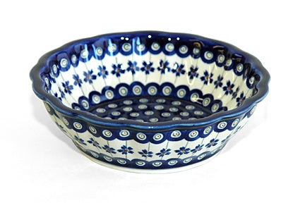 Zaklady Flowering Peacock Medium Serving Piece — Polish Pottery
