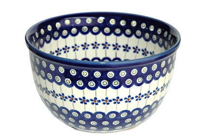 Detail image of Zaklady Flowering Peacock Baking Accessories — Polish Pottery