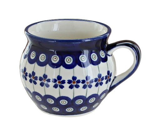 Zaklady Flowering Peacock Mug — Polish Pottery