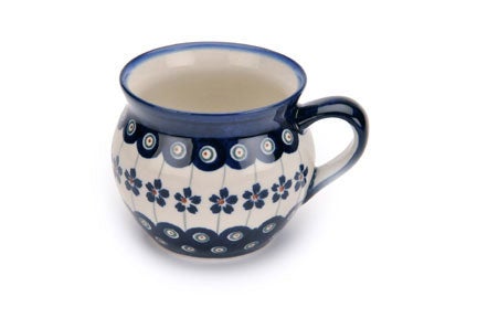 Zaklady Flowering Peacock Mug — Polish Pottery