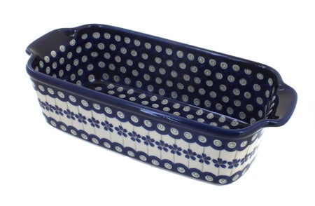 Zaklady Flowering Peacock Loaf Baker — Polish Pottery