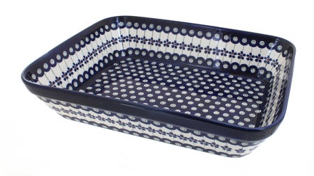 Zaklady Flowering Peacock Large Bakeware — Polish Pottery