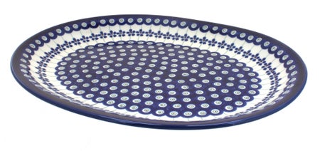 Zaklady Flowering Peacock Large Serving Piece — Polish Pottery