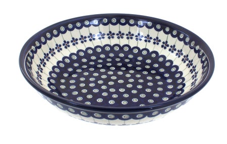 Zaklady Flowering Peacock Dining Plates & Bowls — Polish Pottery