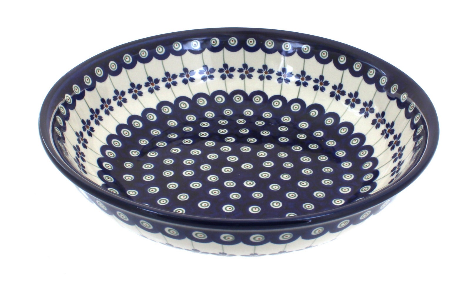 Zaklady Flowering Peacock Dining Plates & Bowls — Polish Pottery