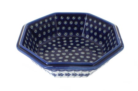 Zaklady Flowering Peacock Large Serving Piece — Polish Pottery