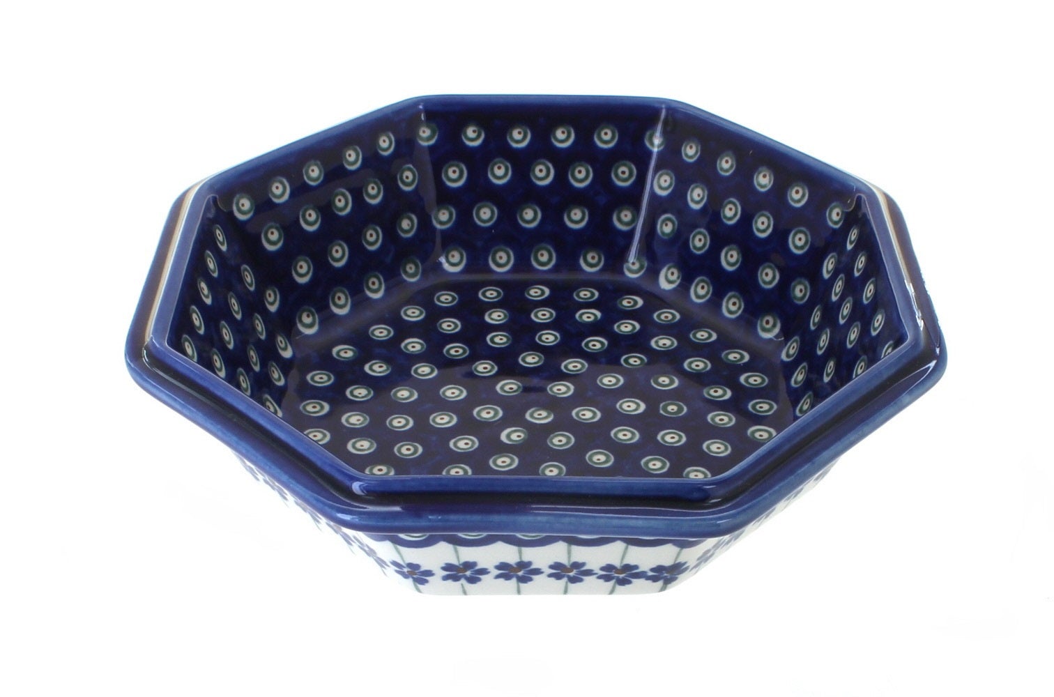 Zaklady Flowering Peacock Large Serving Piece — Polish Pottery