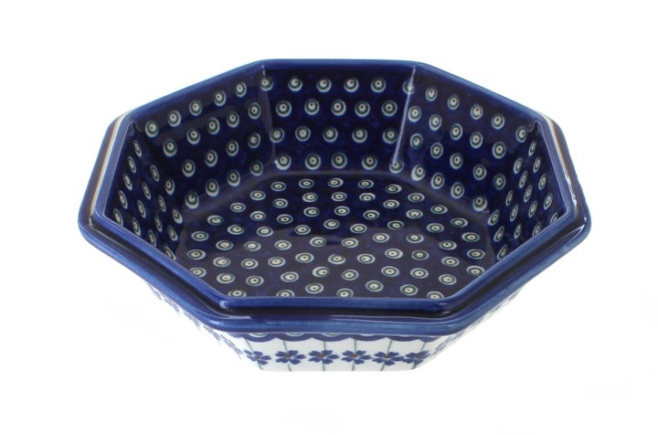 Zaklady Flowering Peacock Large Serving Piece — Polish Pottery