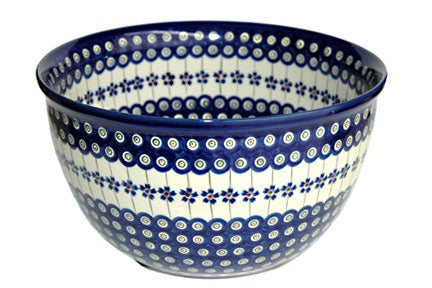Detail image of Zaklady Flowering Peacock Baking Accessories — Polish Pottery