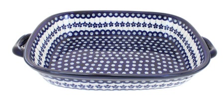 Zaklady Flowering Peacock Large Bakeware — Polish Pottery
