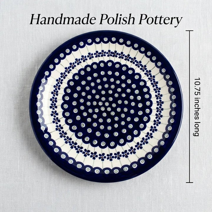 Zaklady Flowering Peacock Dining Plates & Bowls — Polish Pottery