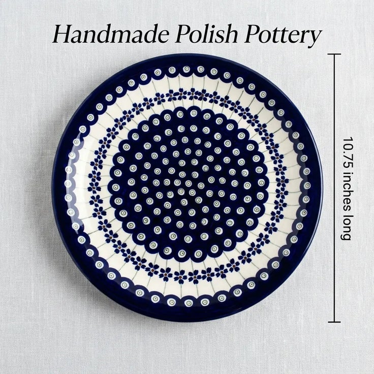 Detail image of Zaklady Flowering Peacock Dining Plates & Bowls — Polish Pottery
