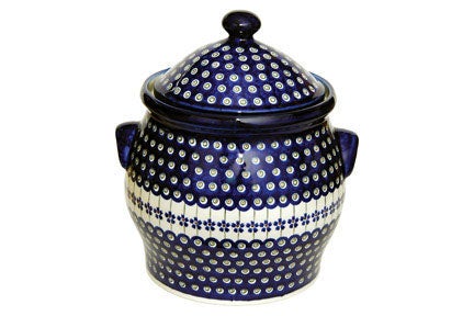 Detail image of Zaklady Flowering Peacock Counter Storage — Polish Pottery