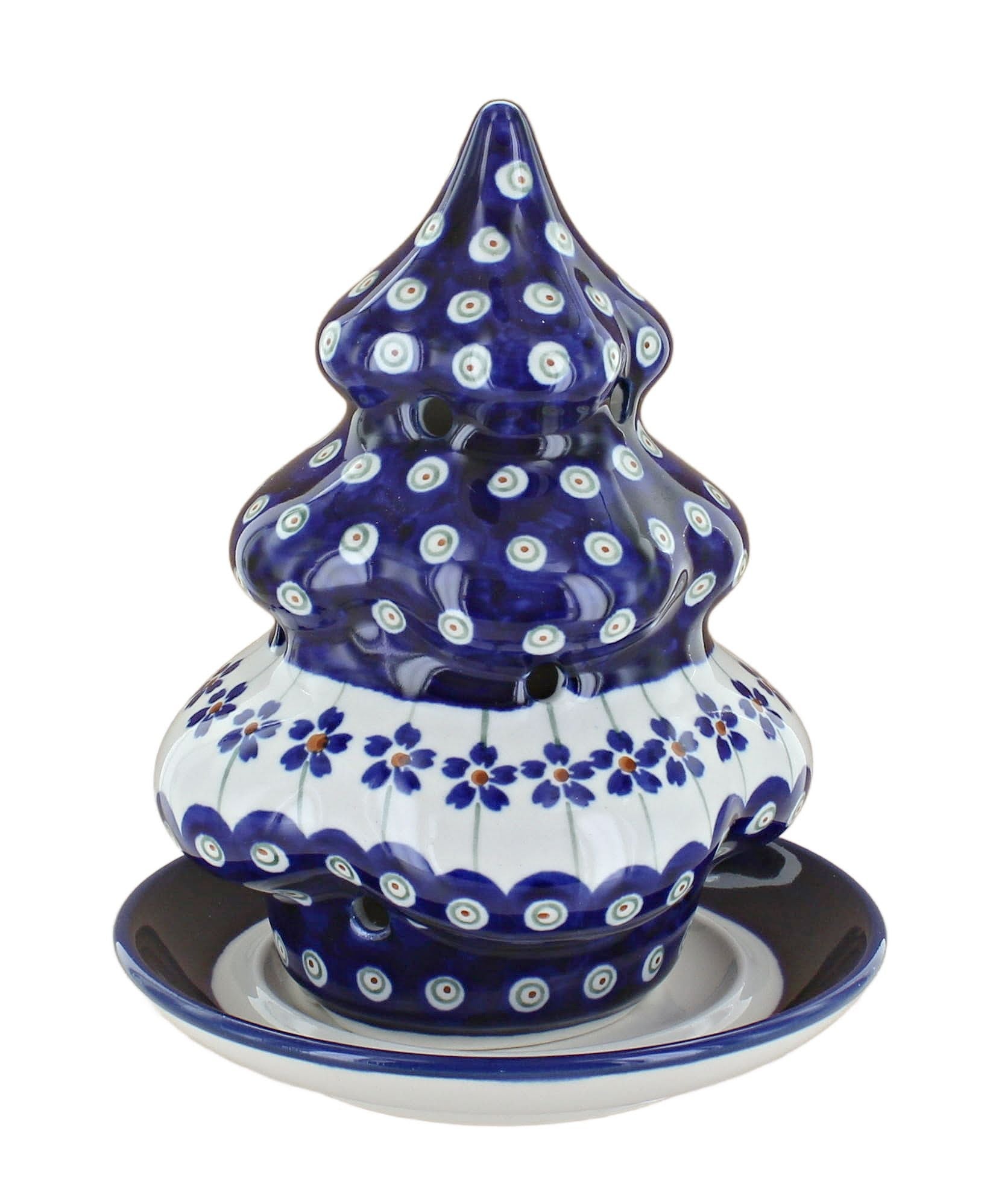 Zaklady Flowering Peacock Luminary — Polish Pottery