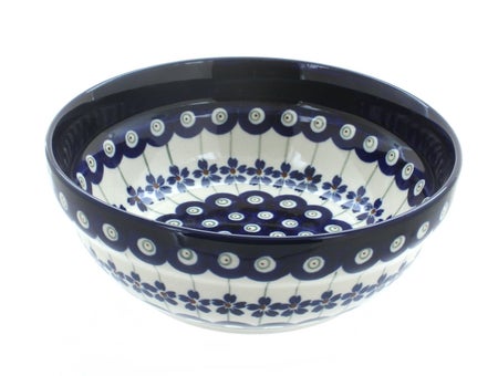 Zaklady Flowering Peacock Dining Plates & Bowls — Polish Pottery