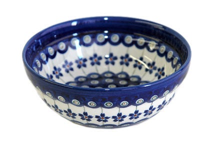 Detail image of Zaklady Flowering Peacock Dining Plates & Bowls — Polish Pottery