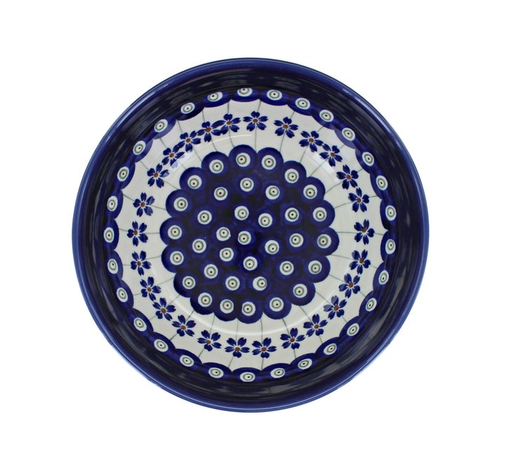 Zaklady Flowering Peacock Dining Plates & Bowls — Polish Pottery