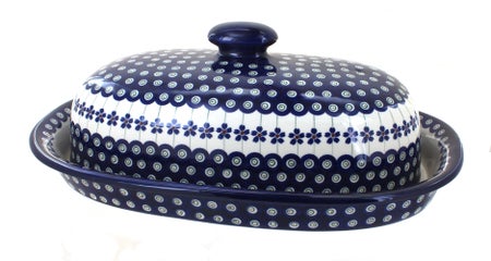 Zaklady Flowering Peacock Counter Storage — Polish Pottery