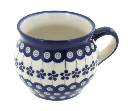 Zaklady Flowering Peacock Mug — Polish Pottery