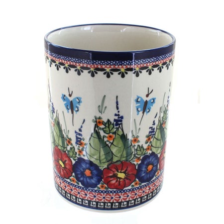 Zaklady Floral Butterfly Counter Storage — Polish Pottery