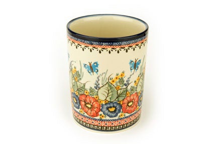 Zaklady Floral Butterfly Counter Storage — Polish Pottery