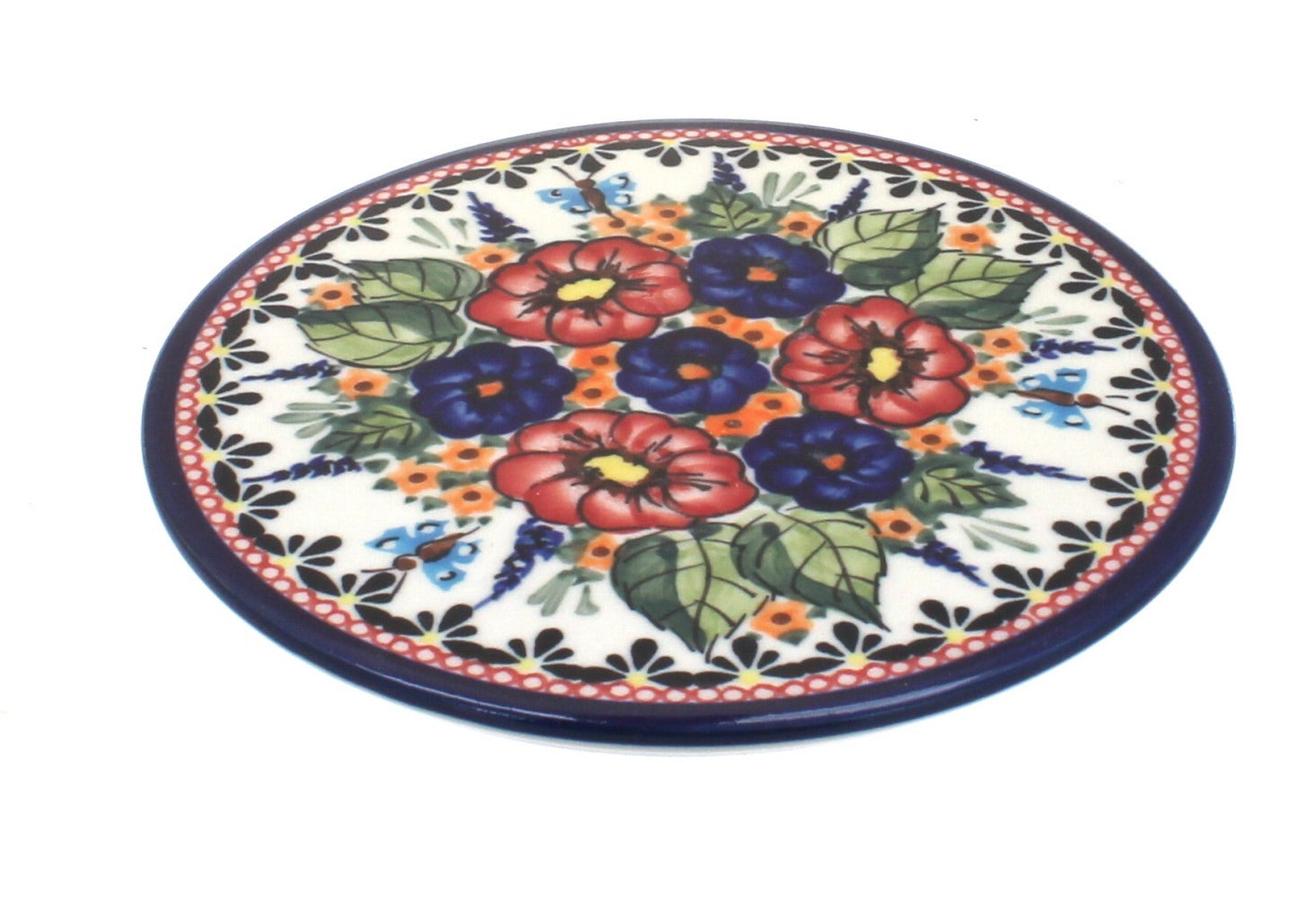 Zaklady Floral Butterfly Countertop Accessories — Polish Pottery