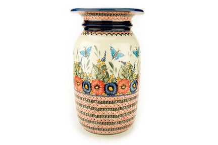 Detail image of Zaklady Floral Butterfly Décor — Polish Pottery